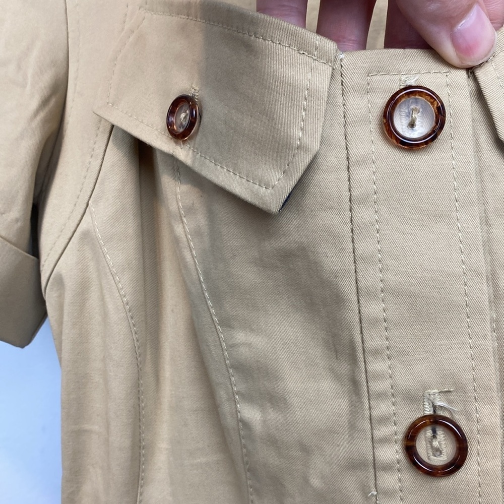 STAUD • RARE FIND • Sanara Safari Style Two-Tone Dress *Flaw* - Picture 7 of 16